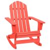 Patio Rocking Adirondack Chair Solid Fir Wood Red