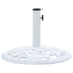 Umbrella Base White 26.5 lbs 18.9" Cast Iron