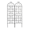 4 Pack Metal Garden Trellis 71" x 19.7" Rustproof Trellis for Climbing Plants Outdoor Flower Support Black