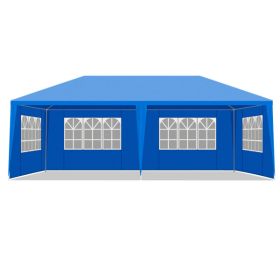 10'x20' Outdoor Party Tent with 6 Removable Sidewalls, Waterproof Canopy Patio Wedding Gazebo, Blue