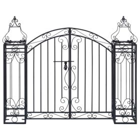 Ornamental Garden Gate Wrought Iron 48"x8.1"x39.4"