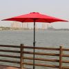 9' Pole Umbrella With Carry Bag, Red