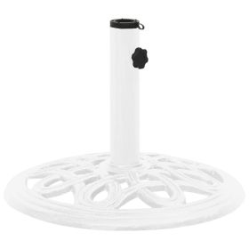 Umbrella Base White 15.7"x15.7"x12.6" Cast Iron