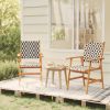 Patio Chairs 2 pcs Solid Acacia Wood