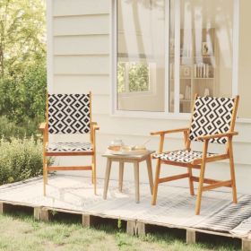 Patio Chairs 2 pcs Solid Acacia Wood