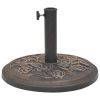 Parasol Base Resin Round Bronze 19.8 lbs