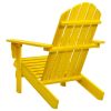 Patio Adirondack Chair Solid Fir Wood Yellow