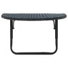 Balcony Table 23.6"x23.6"x12.5" Black Poly Rattan