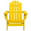 Patio Adirondack Chair Solid Fir Wood Yellow