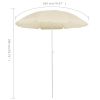 Outdoor Parasol with Steel Pole Sand 70.9"