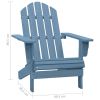 Patio Adirondack Chair Solid Fir Wood Blue