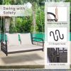 2-Person Outdoor Hanging Chair with Ropes