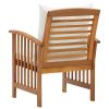 Patio Chairs with Cushions 2 pcs Solid Acacia Wood