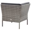 6 Piece Patio Lounge Set with Cushions Poly Rattan Gray