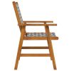 Patio Chairs 2 pcs Solid Acacia Wood