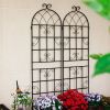 4 Pack Metal Garden Trellis 71" x 19.7" Rustproof Trellis for Climbing Plants Outdoor Flower Support Black