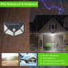 Solar Wall Light Outdoor 100LEDs PIR Motion Sensor Lamps IP65 Waterproof Night Lights