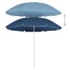 Outdoor Parasol with Steel Pole Blue 70.9"