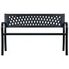 Patio Bench 49.2" Black Steel