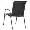 Patio Chairs 4 pcs Steel and Textilene Black