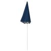 Outdoor Parasol with Steel Pole Blue 70.9"