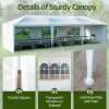 10x30' Wedding Party Canopy Tent Outdoor Gazebo with 5 Removable Sidewalls