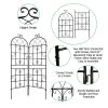 4 Pack Metal Garden Trellis 71" x 19.7" Rustproof Trellis for Climbing Plants Outdoor Flower Support Black