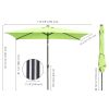 10x6.5ft Aluminum Patio Umbrella w/ 20 LEDs