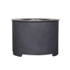 20.5 Inch x 15 Inch Dark Grey Faux Concrete Texture Smokeless Firepit With Wood Pellet/Twig/Wood As The Fuel