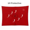 6.5FT Ã— 10FT Patio Umbrella Outdoor Red Uv Protection