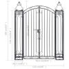 Ornamental Garden Gate Wrought Iron 48"x8.1"x63"