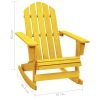 Patio Adirondack Rocking Chair Solid Fir Wood Yellow