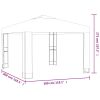 Gazebo with Double Roof 9.8'x9.8' White