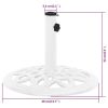 Umbrella Base White 15.7"x15.7"x12.6" Cast Iron