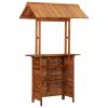 Patio Bar Table with Rooftop 44.5"x41.7"x85.4" Solid Wood Acacia