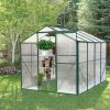 Polycarbonate Greenhouse,6'x 8' Heavy Duty Walk-in Plant Garden Greenhouse for Backyard/Outdoor