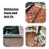 30 PCS Interlocking Deck Tiles Checker Pattern; 12" x 12" Square Acacia Hardwood Outdoor Flooring for Patio; Bancony; Pool Side; ...