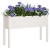 Garden Planter White 43.3"x12.2"x27.6" Solid Wood Pine