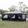 10'x20' Outdoor Party Tent with 6 Removable Sidewalls, Waterproof Canopy Patio Wedding Gazebo, Black