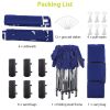 10'x20' EZ Pop Up Canopy Outdoor Portable Party Folding Tent with 6 Removable Sidewalls + Carry Bag + 6pcs Weight Bag Beige Blue