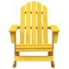 Patio Adirondack Rocking Chair Solid Fir Wood Yellow