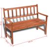 Patio Bench 47.2" Solid Acacia Wood