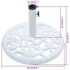 Umbrella Base White 26.5 lbs 18.9" Cast Iron