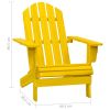 Patio Adirondack Chair Solid Fir Wood Yellow