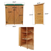 XWT011 WOODENSHED Natural for backyard garden big Tool storage Flat roof tool room 63.58"X 24.6"X 53.15"