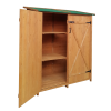 XWT011 WOODENSHED Natural for backyard garden big Tool storage Flat roof tool room 63.58"X 24.6"X 53.15"