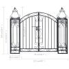 Ornamental Garden Gate Wrought Iron 48"x8.1"x39.4"