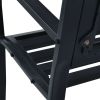 Patio Bench 49.2" Black Steel