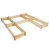 Raised Garden Bed Wooden Garden Box Planter Container U Shaped Bed 92.5x95x11 Inches