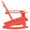 Patio Rocking Adirondack Chair Solid Fir Wood Red